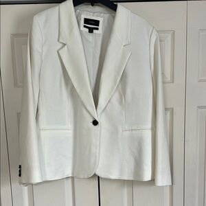 J. Crew White Textured Blazer with Classic Silhouette